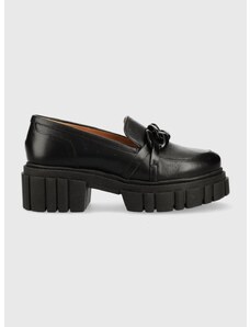 Δερμάτινα μοκασίνια Charles Footwear Saline χρώμα: μαύρο, Saline.Loafer