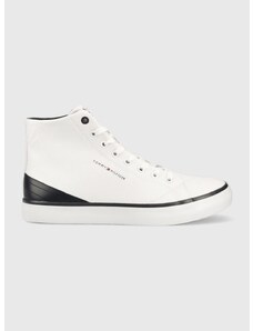 Πάνινα παπούτσια Tommy Hilfiger TH HI VULC CORE CANVAS χρώμα: άσπρο