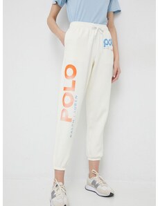 Παντελόνι φόρμας Polo Ralph Lauren χρώμα: μπεζ