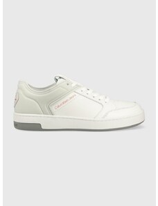 Αθλητικά Calvin Klein Jeans BASKET CUPSOLE HIGH/LOW FREQ χρώμα: άσπρο, YM0YM00611