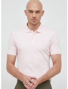 Βαμβακερό μπλουζάκι πόλο Calvin Klein χρώμα: ροζ