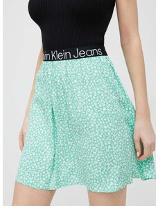 Φούστα Calvin Klein Jeans χρώμα: πράσινο