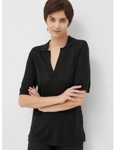 Πουλόβερ με προσθήκη μαλλιού Calvin Klein γυναικεία, χρώμα: μαύρο