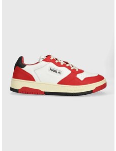Δερμάτινα αθλητικά παπούτσια Karl Lagerfeld KREW KL χρώμα: κόκκινο, KL53020 F3KL53020