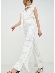 Παντελόνι Calvin Klein χρώμα: άσπρο