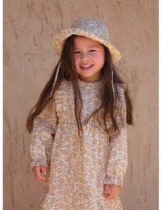 Παιδικό βαμβακερό φόρεμα Konges Sløjd χρώμα: μπεζ