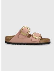 Δερμάτινες παντόφλες Birkenstock ARIZONA BIG BUCKLE γυναικείες, χρώμα: ροζ, 1024074 F31024074