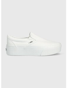 Πάνινα παπούτσια Vans Classic Slip-On Stackform χρώμα: άσπρο, VN0A7Q5RW001