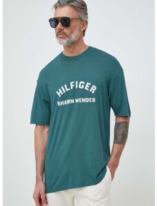 Μπλουζάκι Tommy Hilfiger x Shawn Mendes χρώμα: τιρκουάζ