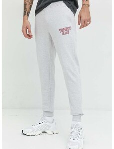 Βαμβακερό παντελόνι Tommy Jeans χρώμα: γκρι