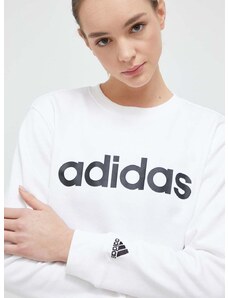Βαμβακερή μπλούζα adidas 0 γυναικεία, χρώμα: άσπρο IL3431 IC6879