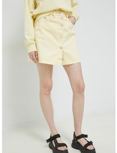 Τζιν φούστα Tommy Jeans χρώμα: κίτρινο
