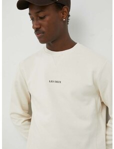 Βαμβακερή μπλούζα Les Deux χρώμα: μπεζ