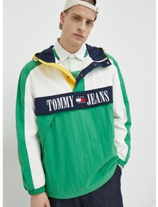 Μπουφάν Tommy Jeans χρώμα: πράσινο