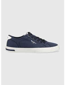 Πάνινα παπούτσια Pepe Jeans KENTON χρώμα: ναυτικό μπλε, PMS30910