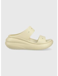 Παντόφλες Crocs CLASSIC CRUSH SANDAL Classic Crush Sandal χρώμα: μπεζ, 2767 IC0434 207670