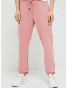 Παντελόνι φόρμας DKNY χρώμα: ροζ