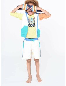 Παιδική μπλούζα Marc Jacobs χρώμα: μπεζ, με κουκούλα