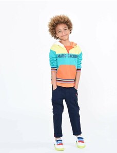 Παιδική μπλούζα Marc Jacobs χρώμα: πράσινο, με κουκούλα