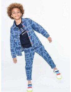 Παιδικό τζιν μπουφάν Marc Jacobs χρώμα: γκρι