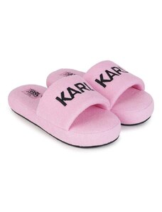 Παιδικές παντόφλες Karl Lagerfeld χρώμα: ροζ