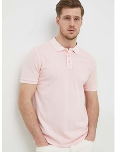 Βαμβακερό μπλουζάκι πόλο Joop! χρώμα: ροζ