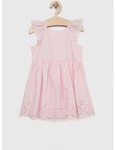 Παιδικό βαμβακερό φόρεμα GAP χρώμα: ροζ
