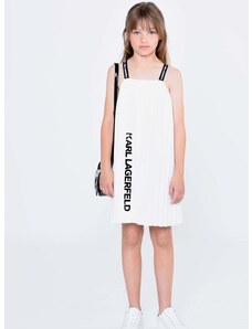 Παιδικό φόρεμα Karl Lagerfeld χρώμα: άσπρο