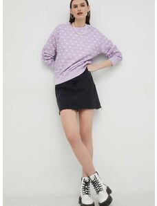 Βαμβακερή μπλούζα Levi's γυναικεία, χρώμα: μοβ