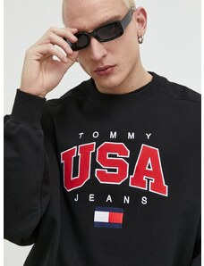 Μπλούζα Tommy Jeans χρώμα: μαύρο