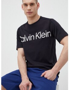 Μπλουζάκι προπόνησης Calvin Klein Performance Effect χρώμα: μαύρο