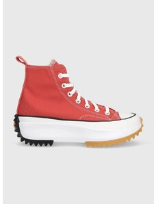 Πάνινα παπούτσια Converse Run Star Hike HI χρώμα: κόκκινο, A05136C