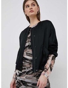 Μπουφάν bomber Calvin Klein γυναικεία, χρώμα: μαύρο
