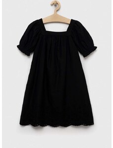 Παιδικό βαμβακερό φόρεμα GAP χρώμα: μαύρο