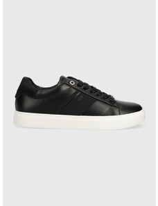 Δερμάτινα αθλητικά παπούτσια Calvin Klein CLEAN CUPSOLE LACE UP - HE χρώμα: μαύρο, HW0HW01415