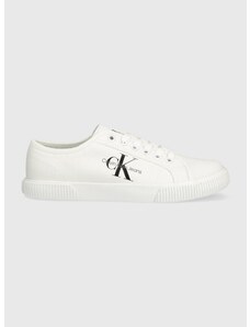 Πάνινα παπούτσια Calvin Klein Jeans ESS VULC MONO W ESS VULC MONO W χρώμα: άσπρο YW0YW00482