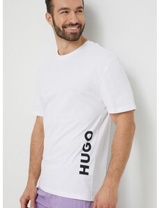 Μπλουζάκι παραλίας HUGO χρώμα: άσπρο