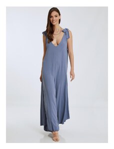 Celestino Oλόσωμη φόρμα με ανοιχτή πλάτη μπλε ραφ για Γυναίκα