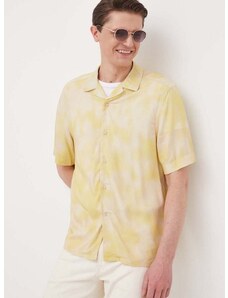 Πουκάμισο Calvin Klein χρώμα: κίτρινο