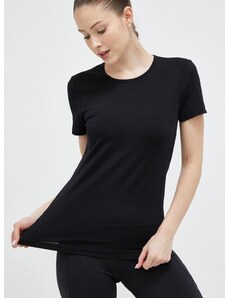 Μπλουζάκι προπόνησης Casall χρώμα: μαύρο
