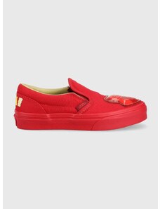 Παιδικά πάνινα παπούτσια Vans Classic Slip-On HARIBO HARB GOLD χρώμα: κόκκινο