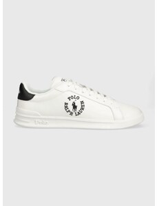 Δερμάτινα αθλητικά παπούτσια Polo Ralph Lauren Hrt Crt Cl χρώμα: άσπρο, 809892336001