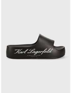 Παντόφλες Karl Lagerfeld KOBO II χρώμα: μαύρο, KL86000