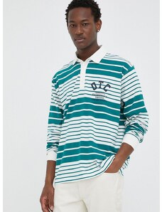 Βαμβακερή μπλούζα με μακριά μανίκια Marc O'Polo DENIM χρώμα: πράσινο