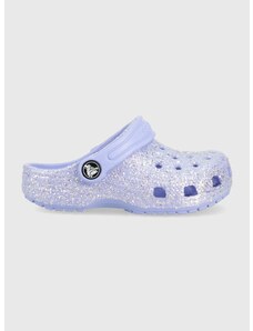 Παιδικές παντόφλες Crocs χρώμα: μοβ