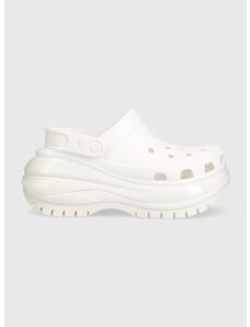 Παντόφλες Crocs Classic Mega Crush Clog χρώμα: άσπρο, 27988 IC0434 206867