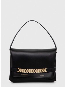 Δερμάτινη τσάντα ώμου Victoria Beckham Chain Pouch χρώμα: μαύρο