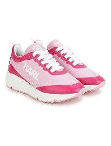 Παιδικά αθλητικά παπούτσια Karl Lagerfeld χρώμα: ροζ
