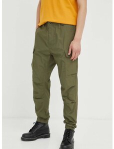 Βαμβακερό παντελόνι G-Star Raw χρώμα: πράσινο