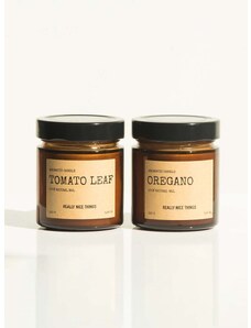 Σετ με αρωματικά κεριά Really Nice Things Tomato Leaf & Oregano 2 x 100 g 2-pack